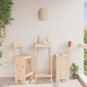 Vidaxl vidaXL Barski stoli, komplet 2 kosov, 40x48,5x115,5 cm, masiven borov les