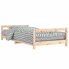 Vidaxl Otroški posteljni okvir 90x200 cm trdna borovina