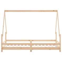 Vidaxl Otroški posteljni okvir 90x190 cm trdna borovina