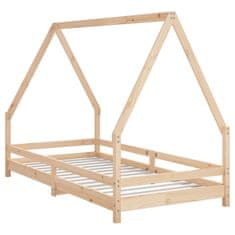 Vidaxl Otroški posteljni okvir 90x190 cm trdna borovina