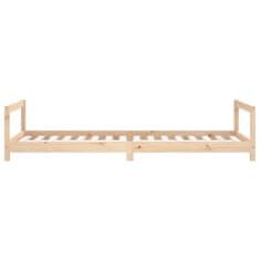 Vidaxl Otroški posteljni okvir 90x200 cm trdna borovina