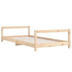 Vidaxl Otroški posteljni okvir 90x200 cm trdna borovina
