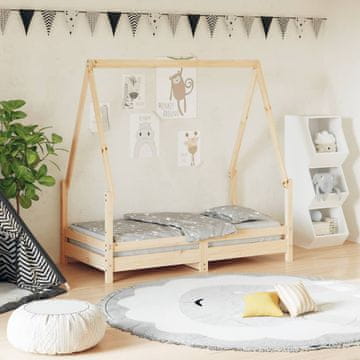Vidaxl vidaXL Otroški posteljni okvir 70x140 cm borov les
