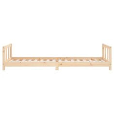Vidaxl Otroški posteljni okvir 90x200 cm trdna borovina