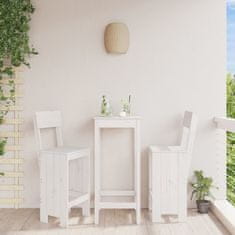 Vidaxl vidaXL Barski stoli, komplet 2 kosov, beli, 40x48,5x115,5 cm, borovina