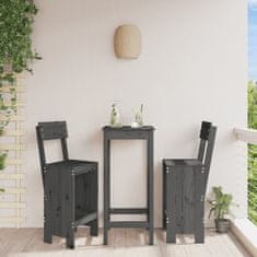 Vidaxl vidaXL Barski stoli, komplet 2 kosov, sivi, 40x48,5x115,5 cm, borovina