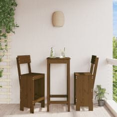 Vidaxl vidaXL Barski stoli, komplet 2 kosov, medeno rjavi, 40x48,5x115,5 cm, bor
