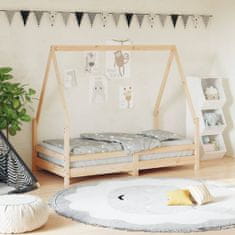 shumee Otroški posteljni okvir 80x160 cm trdna borovina