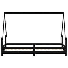 Vidaxl Otroški posteljni okvir bel 90x200 cm trdna borovina
