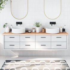 Vidaxl Kopalniški pult 200x30x(2-4) cm neobdelan trden les