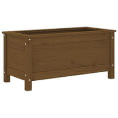 Vidaxl Vrtno cvetlično korito med. rjavo 82,5x40x39 cm trdna borovina