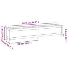 Vidaxl Vrtna visoka greda 199,5x40x39 cm trden les douglas