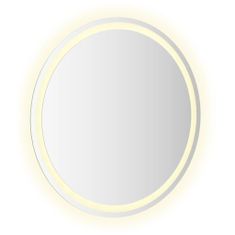 Greatstore LED kopalniško ogledalo 70 cm okroglo
