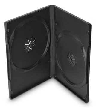OEM Ovitek 2 DVD 14mm črn - škatla 100 kosov