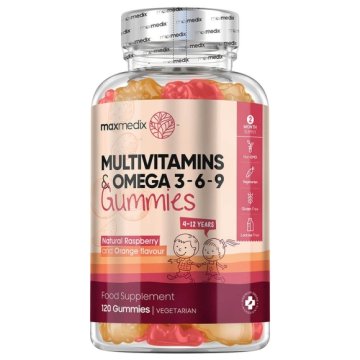 LocoNatura Multivitamini in Omega 3 za otroke, 120 gumijastih bonbonov