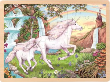 Goki Lesena sestavljanka Unicorn 48 kosov