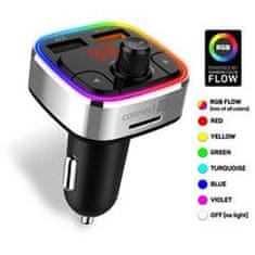 Connect IT CarRGB Brezžični FM oddajnik, 2xUSB+MicroSD, SREBRNO