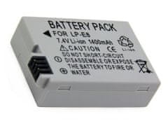 TRX Baterija Canon/ 1400 mAh/ za EOS 550D/ EOS 600D/ EOS 650D/ Kiss X4/ Kiss X5/ Rebel T2/ Rebel T3i/ neoriginalna
