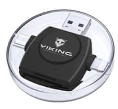 Viking Čitalnik pomnilniških kartic V4 USB3.0 4V1 črn