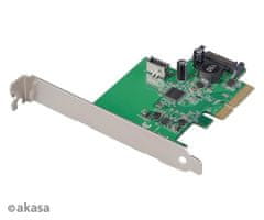 Akasa PCIe kartica USB 3.2 Gen 2 notranji priključek