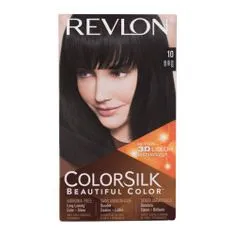 Revlon Colorsilk Beautiful Color Odtenek 10 black Set barva za lase Colorsilk Beautiful Color 59,1 ml + razvijalec barve 59,1 ml + balzam 11,8 ml + rokavice za ženske