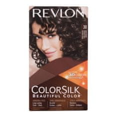 Revlon Colorsilk Beautiful Color Odtenek 30 dark brown Set barva za lase Colorsilk Beautiful Color 59,1 ml + razvijalec 59,1 ml + balzam za lase 11,8 ml + rokavice za ženske