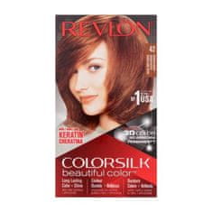 Revlon Colorsilk Beautiful Color Odtenek 42 medium auburn Set barva za lase Colorsilk Beautiful Color 59,1 ml + razvijalec barve 59,1 ml + balzam 11,8 ml + rokavice za ženske