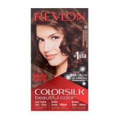 Revlon Colorsilk Beautiful Color Odtenek 46 medium golden chestnut brown Set barva za lase Colorsilk Beautiful Color 59,1 ml + razvijalec barve 59,1 ml + balzam 11,8 ml + rokavice za ženske