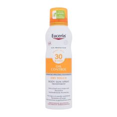 Eucerin Sun Oil Control Body Sun Spray Dry Touch SPF30 vodoodporen prozoren sprej za zaščito od sonca za kožo nagnjeno k aknam 200 ml