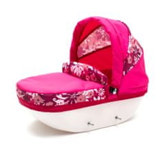 NEW BABY Otroški voziček za lutke COMFORT roza cvetje