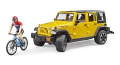 Bruder Jeep Wrangler Rubicon s kolesarjem in kolesom