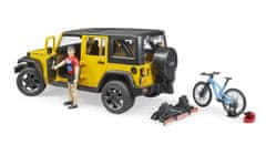 Bruder Jeep Wrangler Rubicon s kolesarjem in kolesom