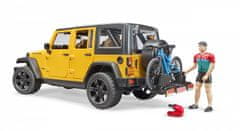 Bruder Jeep Wrangler Rubicon s kolesarjem in kolesom