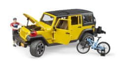 Bruder Jeep Wrangler Rubicon s kolesarjem in kolesom