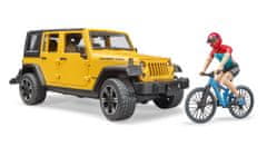 Bruder Jeep Wrangler Rubicon s kolesarjem in kolesom