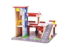 Bigjigs Toys Bigjigs igrače Garaža s parkiriščem