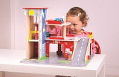 Bigjigs Toys Bigjigs igrače Garaža s parkiriščem