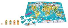 Hape Otroška sestavljanka - Zemljevid sveta 2 v 1