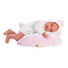 Llorens Novorojena deklica v tekstilni gugalnici 35 cm