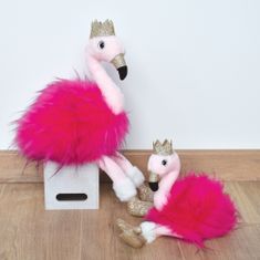 Doudou Histoire d´Ours Plišasta igrača temno roza flamingo 30 cm