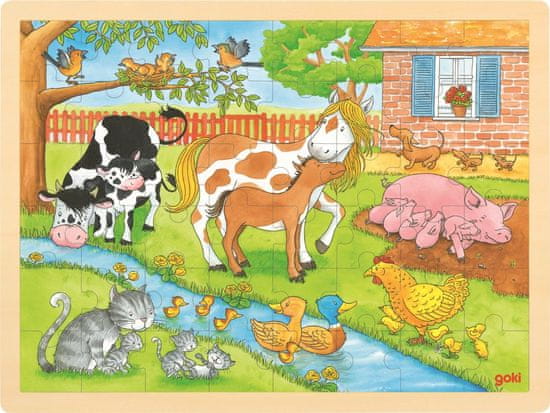 Goki Lesena sestavljanka Farm Life 48 kosov