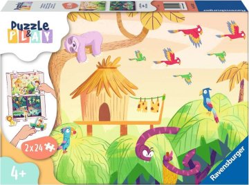 Ravensburger Puzzle&amp;Play: Jungle Adventure 2x24 kosov