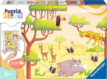 Ravensburger Puzzle&amp;Play: Safari 2x24 kosov