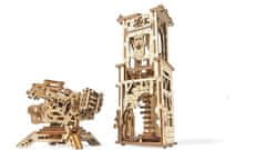 UGEARS 3D lesena mehanska sestavljanka stolp Archballista