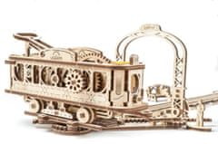 UGEARS 3D lesena mehanska sestavljanka Mehanska mestna tramvajska linija