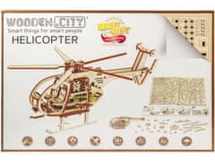 Wooden city Lesena mestna sestavljanka 3D Helikopter, lesena