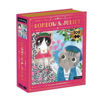 Mudpuppy Puzzle Romeow &amp; Juliet Bookish Cats 100 kosov