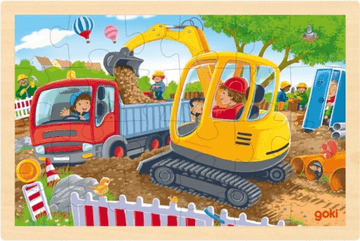 Goki Lesena sestavljanka Digger 24 kosov