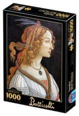 D-Toys Puzzle Idealiziran portret dame 1000 kosov