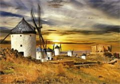 Educa Puzzle Sončni zahod v Španiji: mlini na veter, Consuegra 1500 kosov